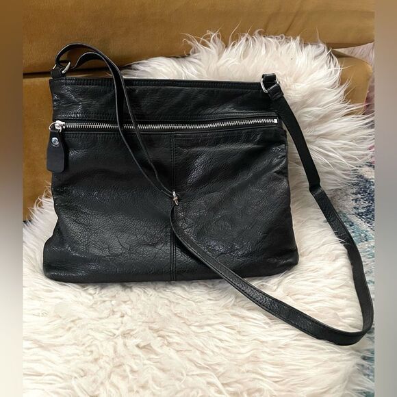 Margot Handbags - Margot Lorna Genuine Leather Crossbody Bag In Black